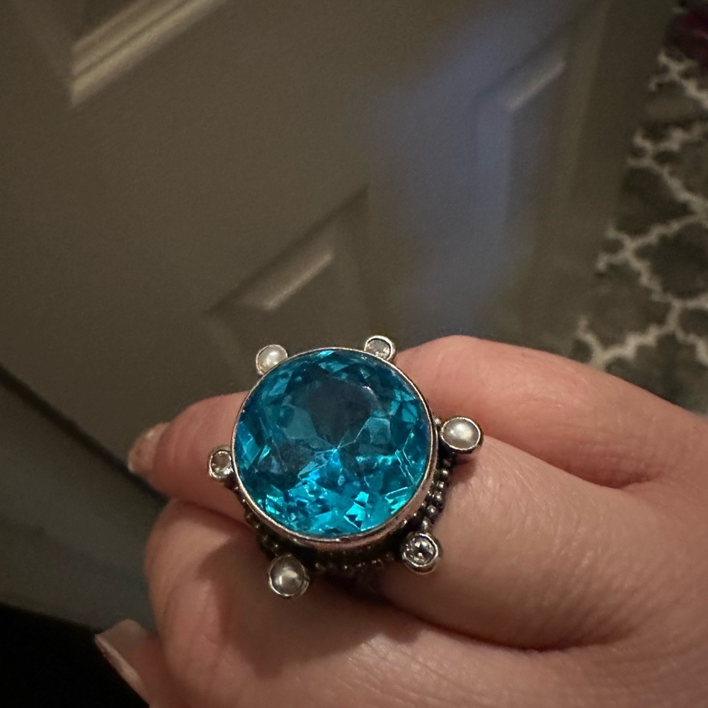 Silver cocktail ring